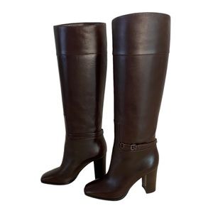Christian Louboutin Brown Leather Mervillon Knee Boots